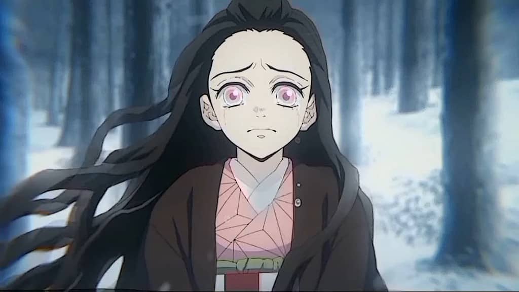 why are nezuko's eyes pink in demon slayer