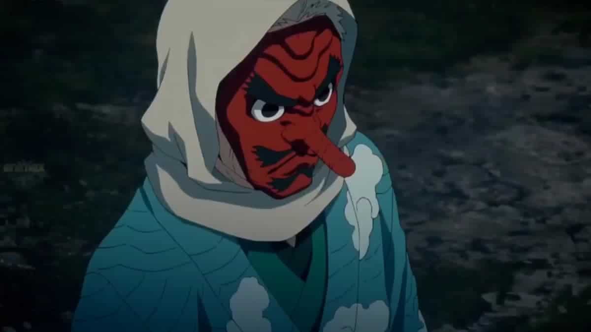 why does urokodaki wear a mask in demon slayer